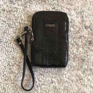 Coach leather wristlet